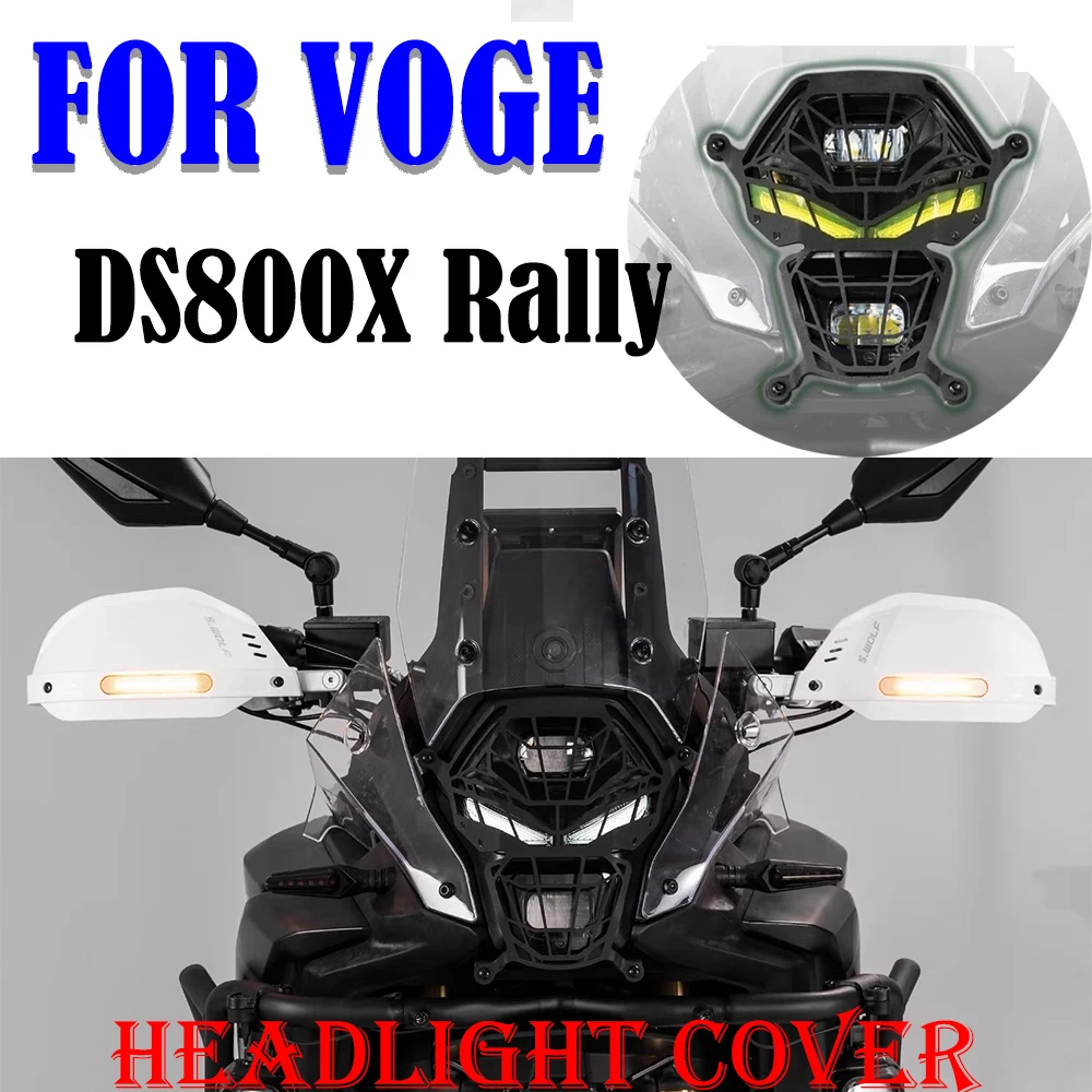 Protector de faro Voge DS800 Rally rejilla acero inoxidable